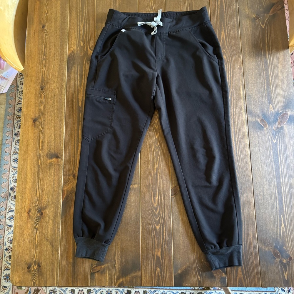 FIGS Zamora Jogger Scrub Pants Black Small Petite S/P Classic Fit 6-Pocket - Picture 3 of 12